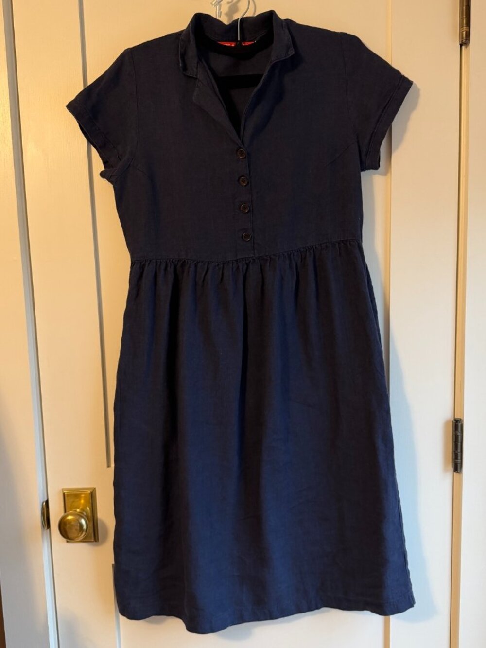Pyne & Smith Navy Blue No 30 Linen Dress